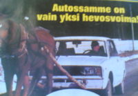 Autossamme on vain yksi hevosvoima