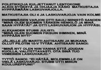 Poliitikkoja kuljettava lentokone