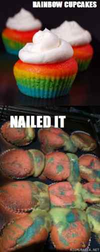 Rainbow cupcakes