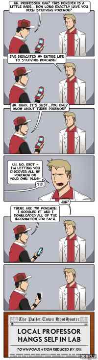 Professor Oak - Pokedexin puutteet