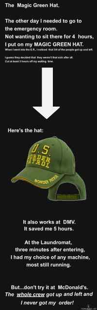 magic green hat