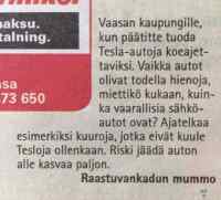 Raastuvakadun mummo ja sähköautot - eikö kukaan ajattele kuuroja?!