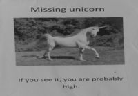 Missing unicorn