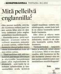 Mitä pelleilyä englannilla?