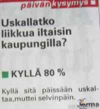 Uskallatko liikkua iltaisin kaupungilla?