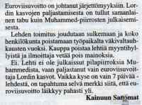 Onko Lordi Jumala? - Ensin tuomitsemme muslimien käytöksen (Muhamed-pilakuvat) ja sittenkäyttäydymme itse samallalailla. Kaksinaamaista?