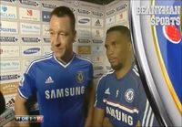 John Terry ja Samuel Eto`o haastattelussa