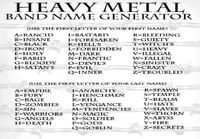 Heavy metal band name generator