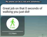 Great job! - Sarkastinen älypuhelin kehuu liikuntasuorituksia