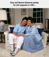 Ozzy Osbourne & Sharon Osbourne - Poseeraavat Life lehteen vuonna 1987