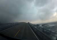 Atlantic Ocean Road -myrskyssä