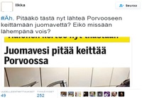 Vesi pitää mennä keittämään Porvooseen