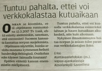 Harmittaa kun ei voi verkkokalastaa