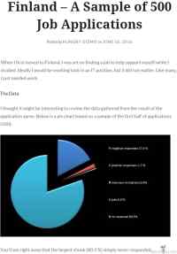 500 työhakemusta - pientä kokeilua suomessa, josko löytyisi duunii