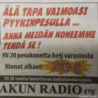 Älä tapa vaimoasi pyykinpesulla - Anna meidän koneemme tehdä se!