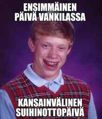 Steak and BJ day - Bad Luck Brian menee vankilaan