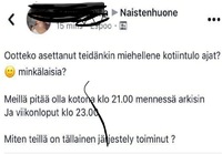 Kotiintuloajat miehille