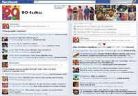 90-luvun facebooksivu