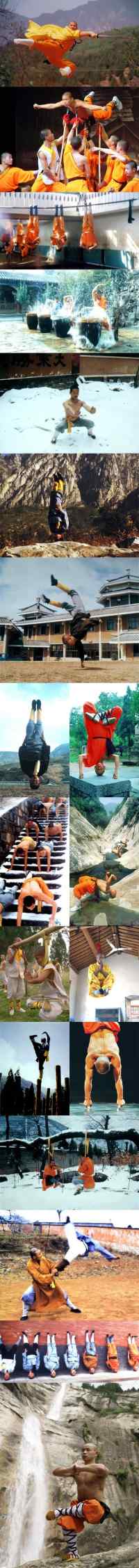 Shaolin munkit harjoittelemassa