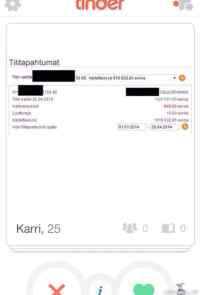 Karrin tinder profiili - Eikai sitä muuta profiilin tarvitse 