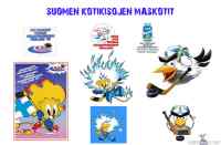 Suomen kotikisojen maskotit  - Suomen lätkä maskotit.Leijona, Finkey ja Hockeybird.-97 -03 -12