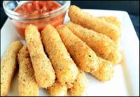 Homemade Mozzarella Sticks. Crouton Crackerjacks