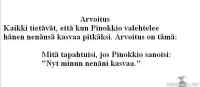 Pinokkio Arvoitus - Mietippä tätä.