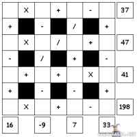 Math puzzle - Käytä vain numeroita 1-16 ja jokaista numeroa kerran, eli kaikki numerot tulee käyttöön. Siitä vaan ratkaisemaan, ei mikään helppo.