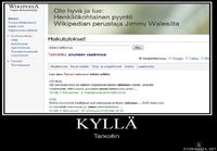 wikipedia tietää mitä haet