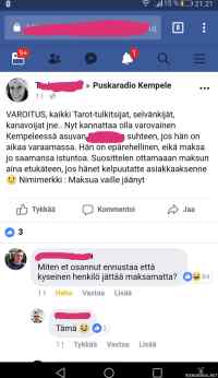 Ammattitaitoinen ennustajaeukko - Ennustajan kyvyt koetuksella.