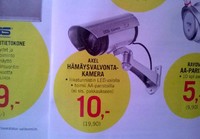 Ax(e)l hämäysvalvontakamera. Nyt Carlsonilta vain 10€!