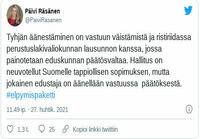 Kokoomuksen tyhjän äänestäminen