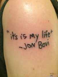 Nice tattoo man - Jon Bovi