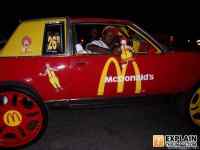 McDonalds - nigga shrink Ronald and stole his car