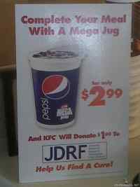 Mega Jug - Osta Mega Jug $2.99 ja lahjoitat $1 diabeteksen tutkimukseen