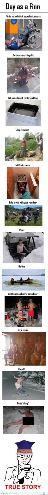 9GAG - A day as a Finn. - 9GAG - A day as a Finland