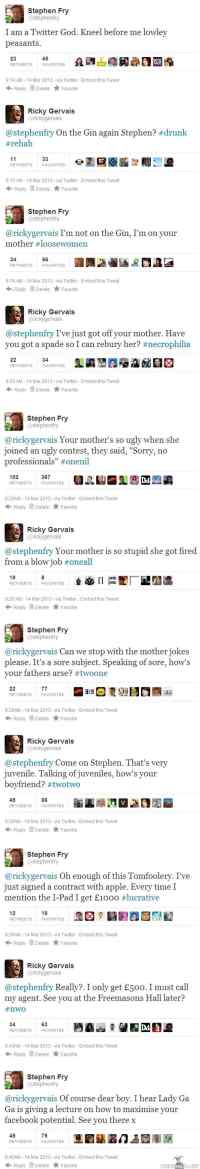 Ricky Gervais vs. Stephen Fry