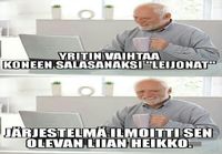 Salasanan vaihto tietokoneeseen 