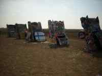 Cadillac Ranch - Suomi mainittu. Amarillo, Texas.