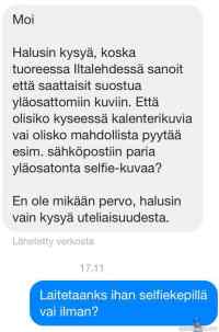 Sara Siepin inboxi - Kuka tunnustaa?