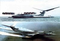 Alexeiev Lun Ekranoplan Caspian Sea monster