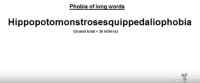 Phobia of long words - Hippopotomonstrosesquippedaliophobia