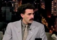 Borat Letterman Ohjelmassa.