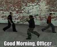 Good morning officer