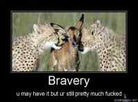 Bravery - hold it maybe they will go away