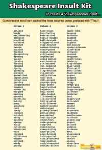 Shakespeare insult kit