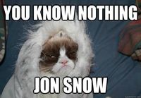 You know nothing, Jon Snow