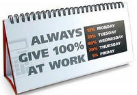 Always give 100% at work