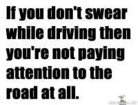 Swearing and driving