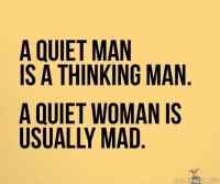 a quiet man and a quiet woman